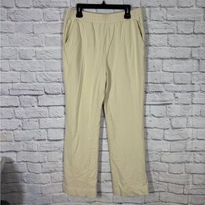 Nuuds Cream Wide Leg Lounge Sweatpants 100% Cotton Size XL